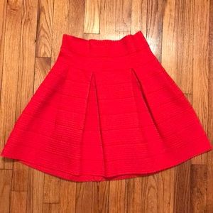 Red H&M High Waist Skirt